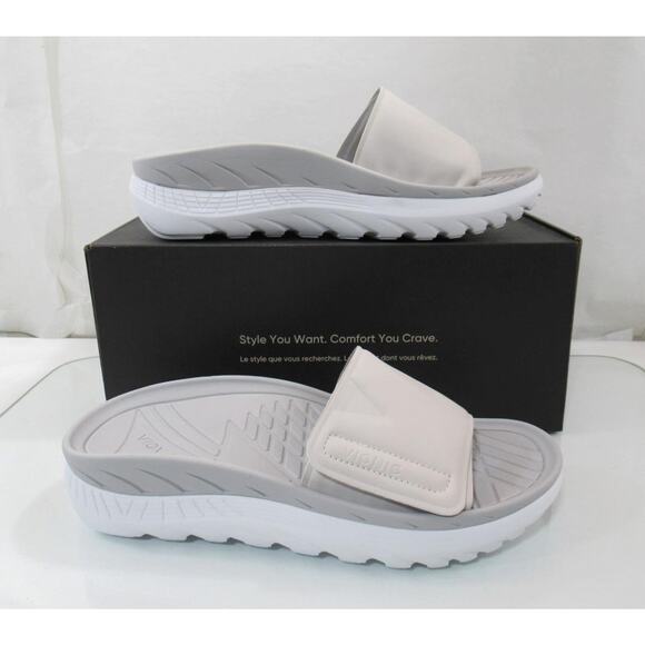 Vionic Rejuvenate Recovery Slide Sandal White Vapor Size Men's 9.5 Women's 11 - Picture 2 of 9
